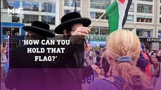 What flag is that Youre a Jew Woman confronts proPalestine Jewish protesters in New York