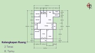Animasi desain rumah minimalis 12x15m ada kiosnya