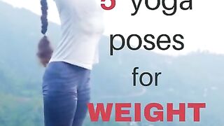 5 Yoga Poses for Weight Loss (Asanas) #shorts.