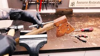 Antique Hatchet Restoration with AWESOME VIKING modifications
