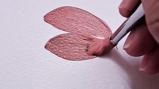 Ilustración Floral con Pincel Redondo????????#shortsfeed #shortfeed #arte #flowerart.