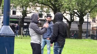 Invisible fight prank