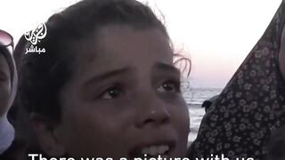 Palestinian girl cries after being unable to say goodbye to her father killed in Rafah