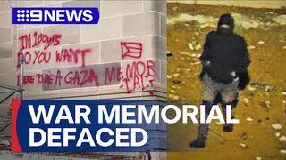 Australian War Memorial defaced with alleged pro-Palestine graffiti