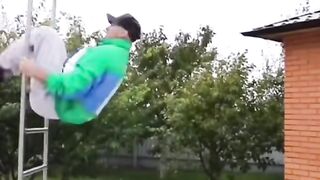 Superhero circus heroes amazing jumping jacks virual video