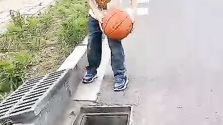 #The little boy_and the ball that fell into the hole_watch the video