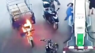 Avoid flammable materials while fueling