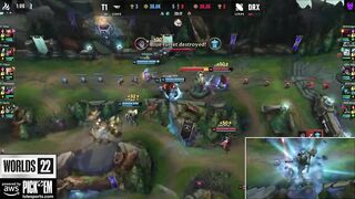 T1 FAKER die in alone - league of legends world championship