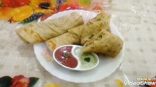 Chicken Tikka paratha roll (lunch box idea)