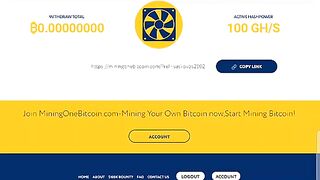 כריית ביטקוין אחד / אתר כריית BTC בחינם עם בונוס רישום חינם (הוכחת משיכה)