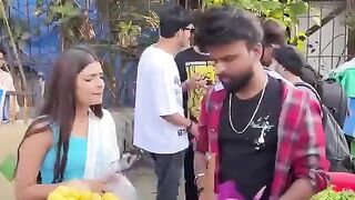 Vegetables seller and a girl funny incidents