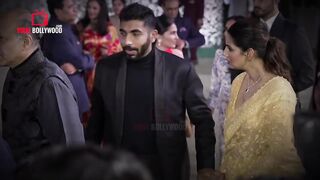 Jasprit Bumrah with wife Sanjana Ganesan, Mahela Jayawardene, Abhinav Bindra, Deepa Malik at NMACC.