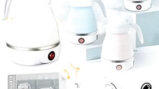 Foldable Electric Travel Tea Kettle Food Grade Silicone Collapsible Boiler_K21