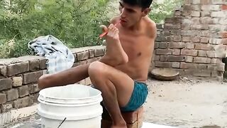 I wash with my feet