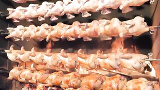One Day Income $15000/ 800 Chicken  Oak wood-grilled whole chicken  Korean Street food