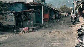 Morning atmosphere of a traditional market