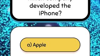 Blue, White and Yellow Playful Animated Quiz Time Mobile Video 2