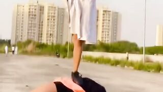 enjoying public place