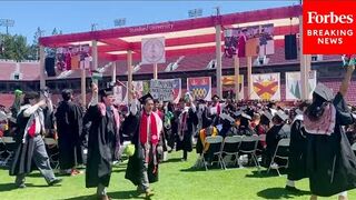 Hundreds Of Stanford University Graduates Walk Out Of Graduation Ceremony To Protest Israel