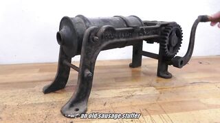 Let's make Bratwurst! 1890's Sausage Stuffer Restoration | 'Follows & Bate Manchester'