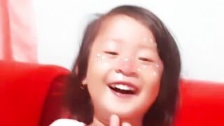 My daughter laughed happily
