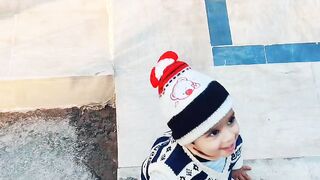 Little baby sliding