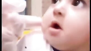 Baby kids beautiful reaction