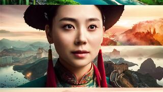 Colorful, animated video showing beautiful natural scenes from China, accompanied by wonderful narration