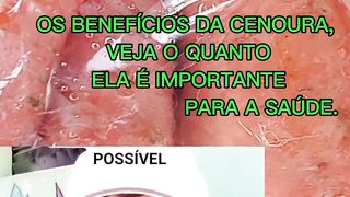 CONHEÇA OS BENEFÍCIOS DA CENOURA, PARA A SAÚDE