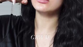 curve high rise 90s relax jeans coat #grwm #makeuproutine