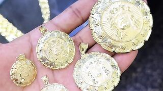 10K Gold Double Sided Pendants