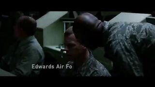 Tony Stark vs Two F-22 Raptor Fighters in the movie IRON MAN (2008)