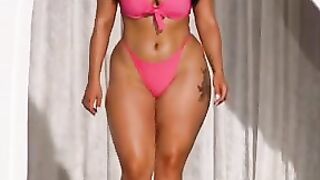 Pretty in pink  #curvemodel #curveswimwear #curvepower #curvestyle #miamiswimweek #bikini