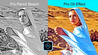 Pencil Sketch and Oil Effect Photoshop Actions Free Download