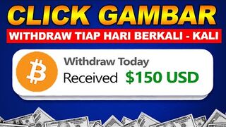 Bitcoin Gratis Dibayar Tiap Hari! Hanya  Gambar, Cara menghasilkan Uang dari Internet TERCEPAT.