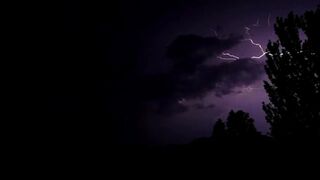 Lightning And Thunderstorm Stock Video Footage Background