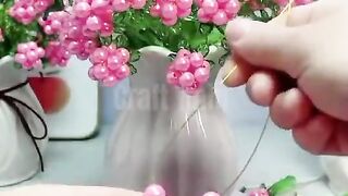 Art & craft,flower making with beads Craft 1 Min and Easy craft | DIY crafts| Origami papercraft