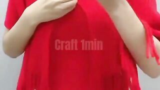 Simple shoulder scarf tie, scarf tutorial Craft 1 Min and Easy craft | DIY crafts| Origami papercraft  How to Make origami #papercraft origami tutoria