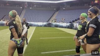 Legends football league warm ups