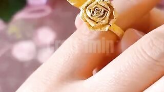 How to make beautiful Rose Ring  How to make paper things DIY paper rose ring Paper craft ideas#diy  Craft 1 Min and Easy craft