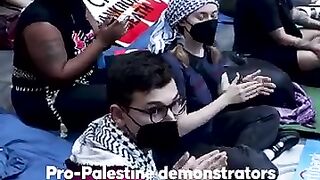 Pro-Palestine protestors stage sit-in outside Citibank’s headquarters in New York