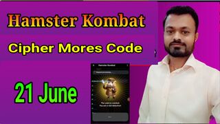 Hamster Kombat 21June Cipher Mores Code | How to get 1 Million Hamster Kombat Coins  #hamsterkombat