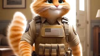 Ai cat protect the country/ऐ बिल्ली देश की रक्षा करो/viral#short#ai