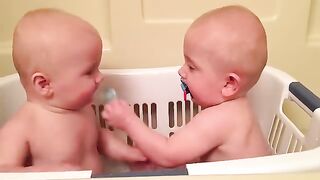 Twins Share A Pacifier | Cutest Moments | KYOOT
