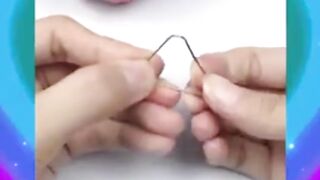 How to make an earring out of thread and pinsCraft 1 Min and Easy craft | DIY crafts| Origami papercraft