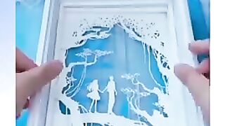 Small cute gift idea from paper cutting technique Paper cutting technique exploration