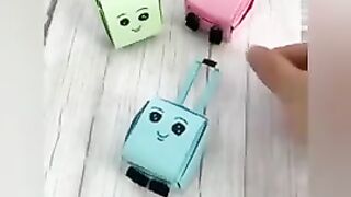 Origami Paper Bag | How To Make Paper Bags with Handles | Origami Gift Bags | school hacks