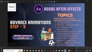 19- AE Advance Animation Step 9 | Live Class TLCC