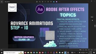 20- AE Advance Animation Step 10 | Live Class TLCC