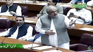 Asad Qaiser angered Hanif in the assembly Hanif Abbasi ran away as soon as Asad Qaiser's speech started.